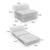 Folding Sofa Bed, 1 Seat Futon Sleeper Convertible Chair Floor Couch with Removable Back Cushion, 4L -ModernLuxe - 4 of 4