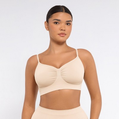 Feelingirl Women's Smooth Seamless Comfort Wireless Bra Black S
