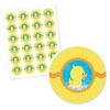 Big Dot of Happiness Ducky Duck - Party Circle Sticker Labels - 24 Count - 2 of 4