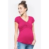 Clearlove Womens Maternity Shirts Short Sleeve Top Wrap V Neck Blouse Cross Over Fitted Nursing Tank Tops Summer Breastfeeding Tee 2025 - 3 of 4
