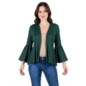 Maternity Bell Sleeve Flared Open Front Cardigan - 24seven Comfort Apparel™ - 1 of 3