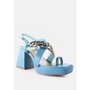 Frecklin Metal Chain Block Heel Sandals - 4 of 4