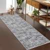 Machine Washable Modern Abstract Area Rug, Non-Slip Soft Velvet Low-Pile Carpet for Living Room, Bedroom, Dining Room, Pet-Friendly - 2 of 4