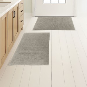 Lavish Home 2-Piece Cotton Bath Mat Set - 1 of 4