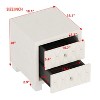 NicBex Velvet Nightstand with 2 Drawers,Storage Bedside Table with Button-Tufted and Crystal Handle for Bedroom,Living Room - 3 of 4