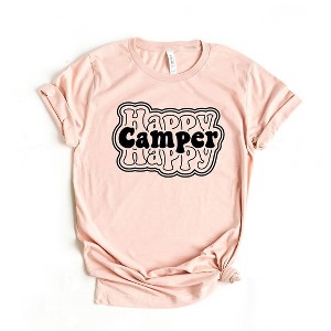 Simply Sage Market Women's Happy Camper Stacked Short Sleeve Graphic Tee - 1 of 4