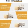 30'' Vintage Modular Sectional Sofa, Convertible Multiple Combination Sofa Couch with Storage  (1 side stool) - 2 of 4
