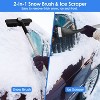 iMountek "2-in-1 Extendable Ice Scraper & Snow Brush, Telescopic Snow Removal Tool with 360° Pivoting Head" White - 3 of 4