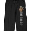 Mens Black Mandalorian Baby Grogu The Child Sleep Pajama Pants - 3 of 4