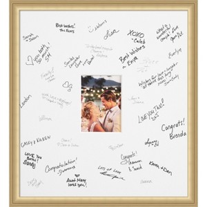Florence Signature Mat Picture Frame – Guest Book Alternative for Weddings, Graduations, or Retirement – Autograph Photo Mat for Signature Board - 1 of 4