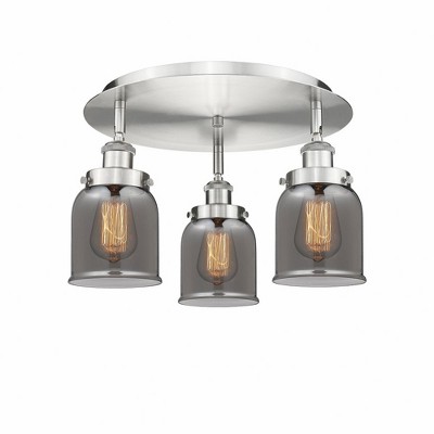 Bell - 3 Light Flush Mount In Art Deco Style-9.25 Inches Tall and 16.75 Inches Wide