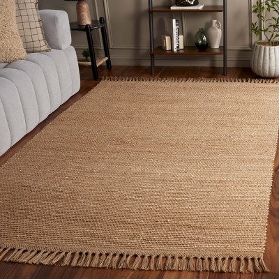 Handmade Flat Woven 4' x 6' Wool and Cotton Rug