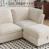 COZONY Modular Cloud Sofa Single Seat, Armless Middle Chair for Sectional Couch with Deep Seat and Pillows - 3 of 4