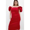 Women's Plus Size DRESS ELYSE - Tango Red | CITY CHIC - 4 of 4
