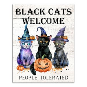 Creative Products Black Cats Welcome 16 x 20 Canvas Wall Art - 1 of 4