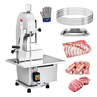 ROVSUN 1500W Electric Bone Saw Machine 6 Saw Blades,Stainless Steel 19.4 x 15.2 In Table for Chicken Fish Beef