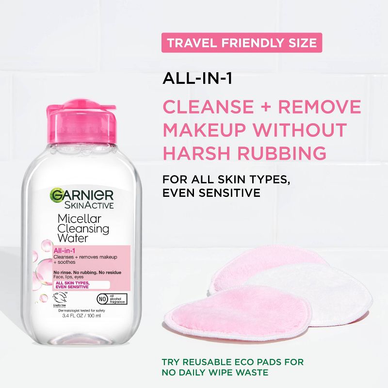 Garnier SKINACTIVE Micellar Cleansing Water All-in-1 Makeup Remover & Cleanser, 3 of 17