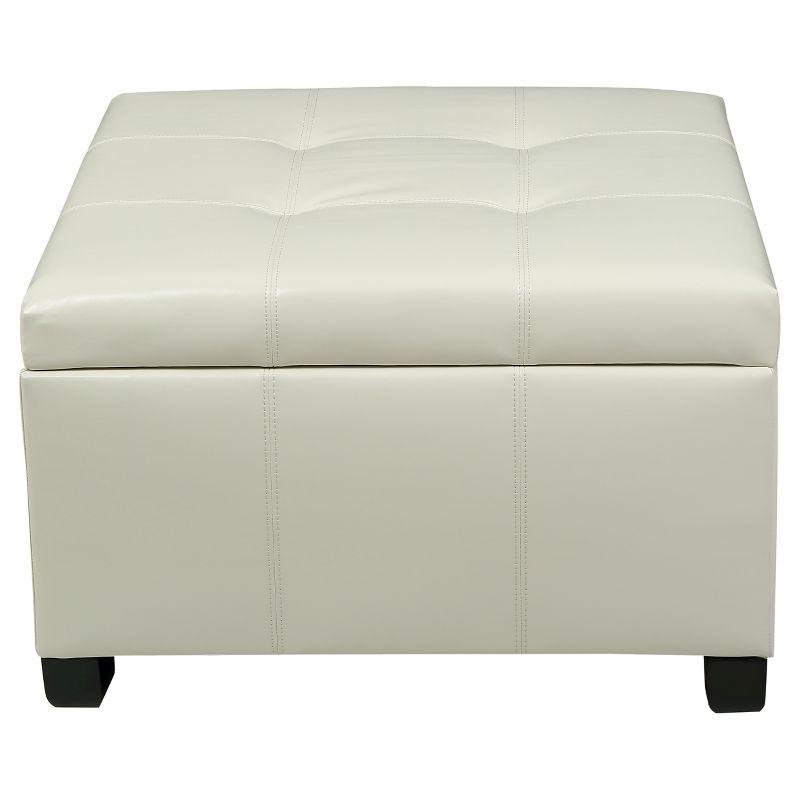 Cortez Faux Leather Storage Ottoman - Christopher Knight Home, 1 of 8