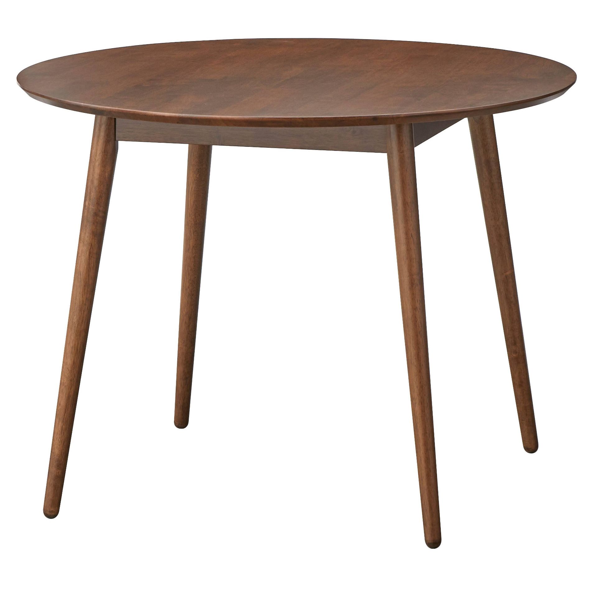 Lifestorey Raylen Mid Century Modern Round Solid Wood Dining Table Walnut