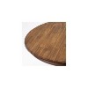 HomeStock Round Dining Table with Pedestal, Rustic Rubberwood Table - 2 of 4