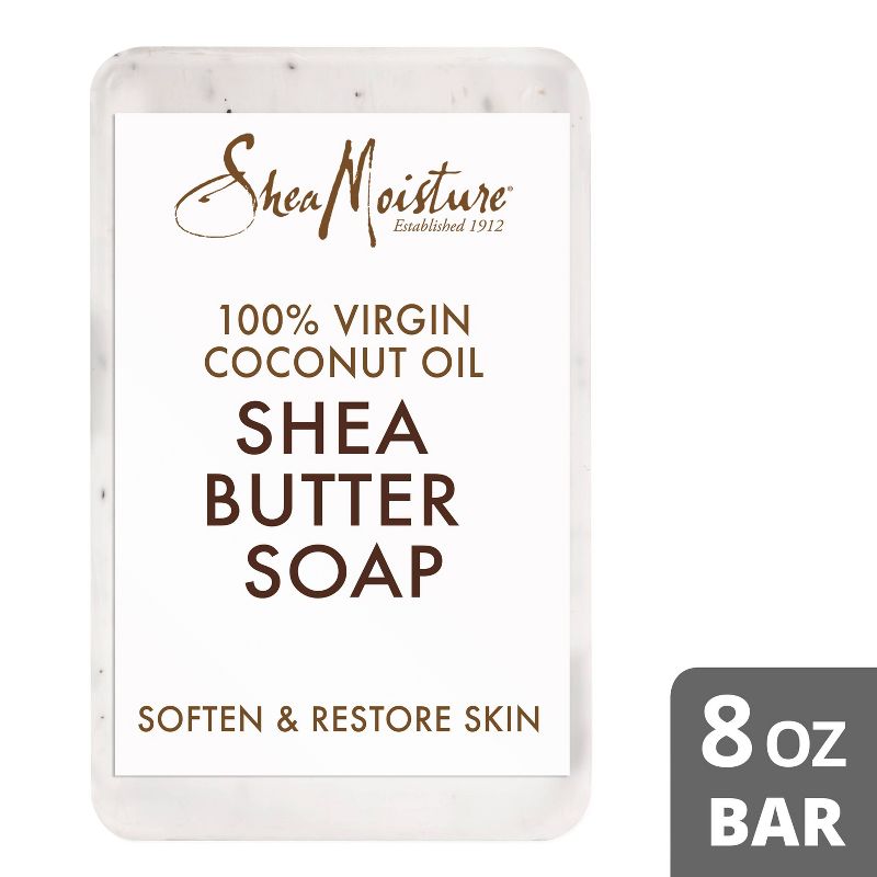 SheaMoisture 100% Virgin Coconut Oil Bar Soap - 8oz, 1 of 12