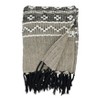 Saro Lifestyle Artisanal Multi-Pattern Fringed Throw, Black, 50"x60" - image 2 of 3