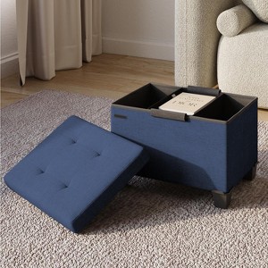 StorageBud Storage Ottoman for Bedroom End of Bed, Fabric Storage Bench, Large Storage Ottoman Bench, Entryway Bench with Storage - 1 of 4