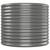 vidaXL Garden Raised Bed - Outdoor Planter for Flowers, Herbs, and Vegetables - Weather-Resistant and Durable - Powder-Coated Steel, Gray - 4 of 4