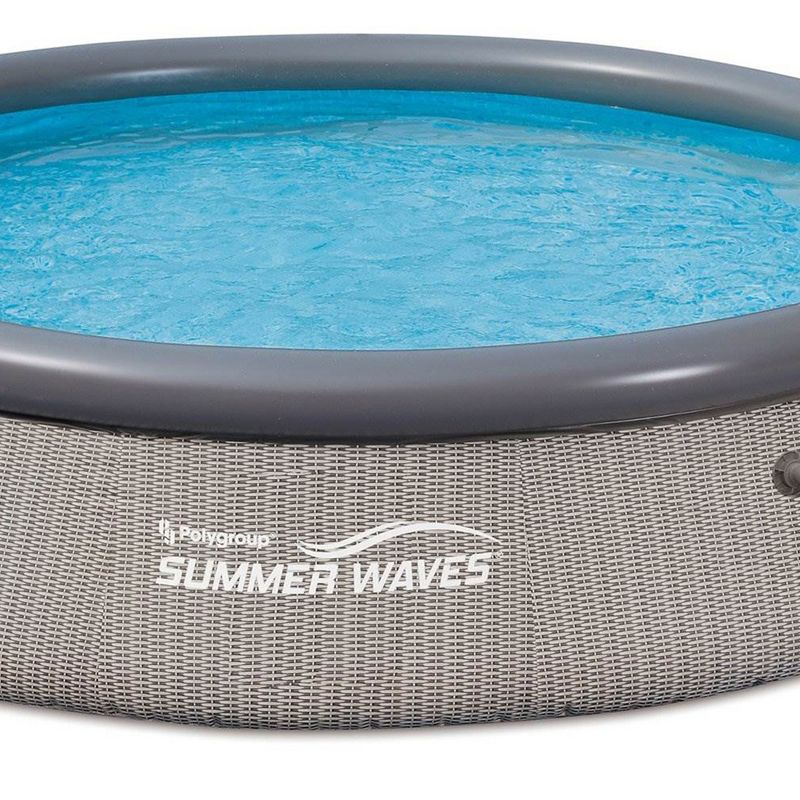 Summer Waves P10012362 Quick Set 12ft x 36in Outdoor Round Ring Inflatable Above Ground Swimming Pool with Filter Pump & Filter Cartridge, 3 of 7