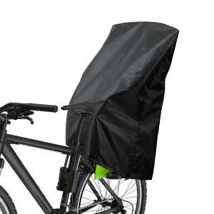 Unique Bargains Child Bike Seat Rain Cover Waterproof Canopy 210D Oxford Black - 1 of 4