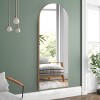 Arch Mirror Full Length,Tall Arched Mirror,Free Standing Mirror,Full Size Mirror With Stand,Narrow Wall Mirror-The Pop Home - 4 of 4