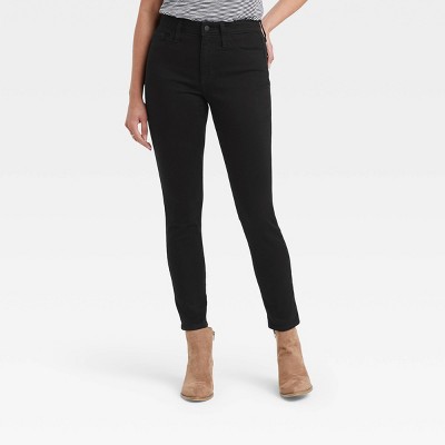 Women's High-Rise Skinny Jeans - Universal Thread™ Black 12 Long