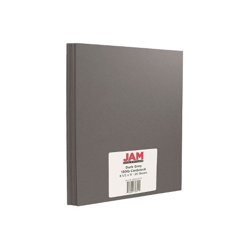 Slate Gray 100lb 8.5 x 11 Cardstock - 50 Pack - by Jam Paper