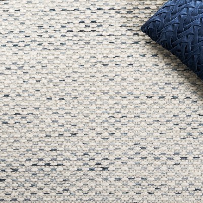 Marbella Beige and Blue Handwoven Wool Area Rug 3' x 5'