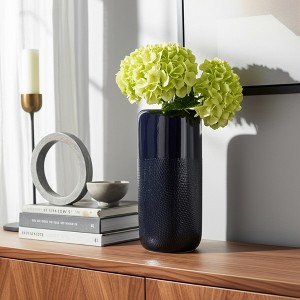 Modern Decorative Vase - Textured Ceramic Flower Holder - Stylish Home & Office Accent for Living Room & Bedroom - 1 of 4