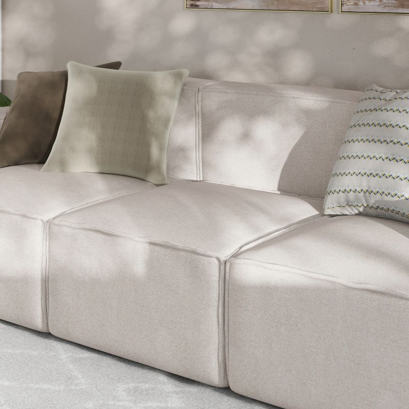 Flash Furniture Bridgetown Luxury Modular Sectional Sofa, Armless Center Seat, 5 of 13