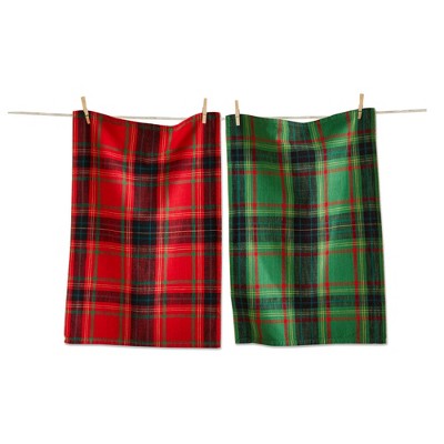tag Holiday Plaid Dishtowel S/2