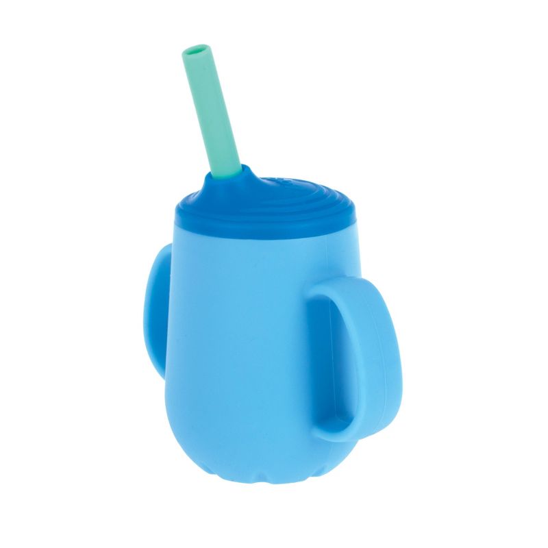 Nuby 4oz 2 Handle Silicone Cup with Spout Lid - Boy, 5 of 8