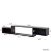 INFURNIC TV Stands and Consoles Wall Mounted Entertainment Console with 3 Storage Shelves for Living Room Bedroom, Black, 53.35"*12.6"*5.51" - 2 of 4