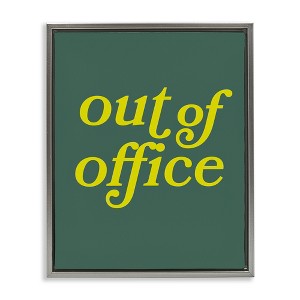 Stupell Industries Minimal Out Of Office Black Framed Floater Canvas Wall Art - 1 of 4