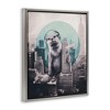 Stupell Industries DJ Otter over Cityscape Black Framed Floater Canvas Wall Art - 3 of 4
