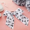 Glamlily 20 Pack 3 x 8 inches Cheer Bows, Ponytail Holders for Girls, Bulk Polyester Hair Ribbons, 2 Designs, White - 2 of 4