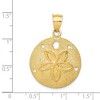 Black Bow Jewelry 14k Yellow Gold 25mm Laser Cut Sand Dollar Pendant - 3 of 4