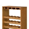 SEVOBAL Wine Racks Seven-Tier Wooden Storage with Stemware Holders in Oak Finish for Dining Room Use, Brown, 24"*12"*48" - 3 of 4