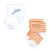 Hudson Baby Cotton Rich Newborn and Terry Socks, Starfish - 4 of 4