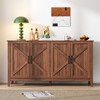 CAVINAS Fuctional Entryway Serving Sideboard Cabinet with Black Metal Handle,Wooden Buffet Cabinet with Storage for Kitchen,Dining Room - 2 of 4