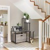 Hidden Litter Box Furniture, Cat Litter Box Enclosure Furniture with Flower Stand Corner - 4 of 4