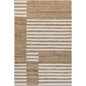 Nuloom Oberlin Striped Jute Area Rug, 4' x 6', Natural - 1 of 4