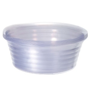 Unique Bargains Indoor Outdoor Plastic Plant Pots Saucer Flower Drip Trays Clear 10 Pcs - 1 of 4