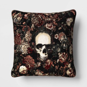 Square Skull Pillow - Threshold™ - 1 of 4